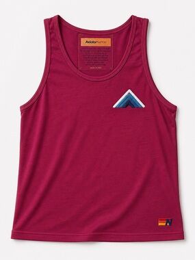 Aviator Nation Fuchsia Tank Top with Chevron Detail Rare